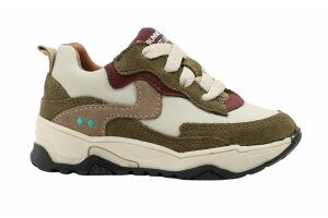 Bunnies runners, kaki/bordeaux (maat 22-30)