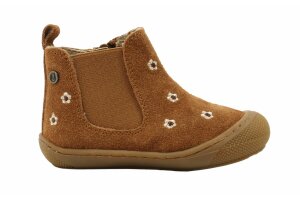 Naturino laarsje, cognac bloemetjes (maat 19-23)