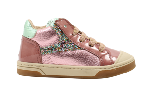 Beberlis basketters, felroze glitter (maat 24-34)