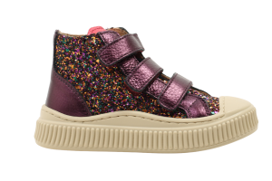 Beberlis basketters, bordeaux glitter (maat 26-36)