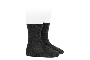 Condor korte sok, 900 zwart glitter (maat 19/22 - 36/39)
