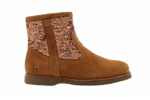 Beberlis  laarsje, cognac/glitter (maat 26-36)