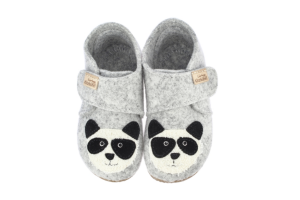 Living Kitzbühel pantoffel, panda grijs (maat 20-30)
