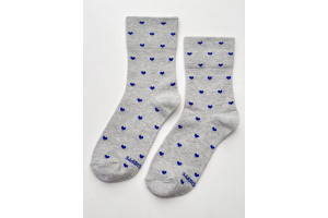 Le bon shoppe sokken, heart grey cobalt (36 - 41)