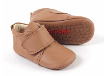 Pom Pom slofjes cognac (maat 19-27)