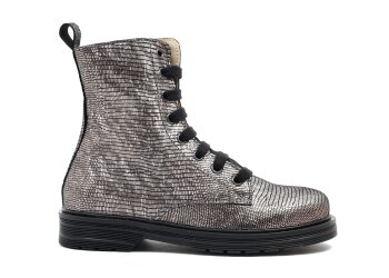 Petasil veterboots - zilver metallic (maat 30-40)
