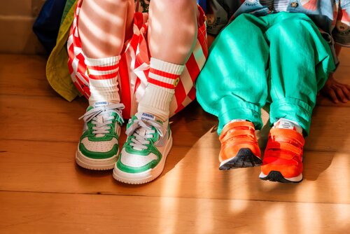 Stapelen schoenen