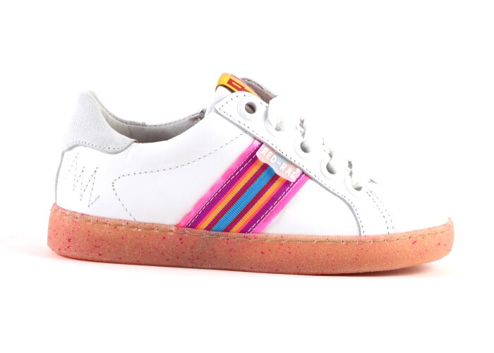 Red rag sneakers - wit (maat 28-40) | Hippeschoentjes