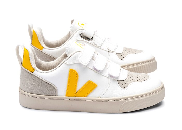 ruilen eerste Tol Veja sneakers - Wit geel (maat 23-35) | Hippeschoentjes