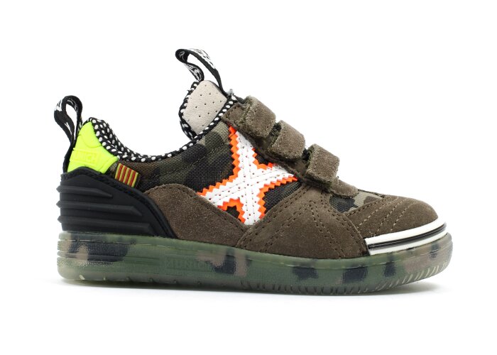 Munich sneakers velcro - camouflage (maat 26-36)