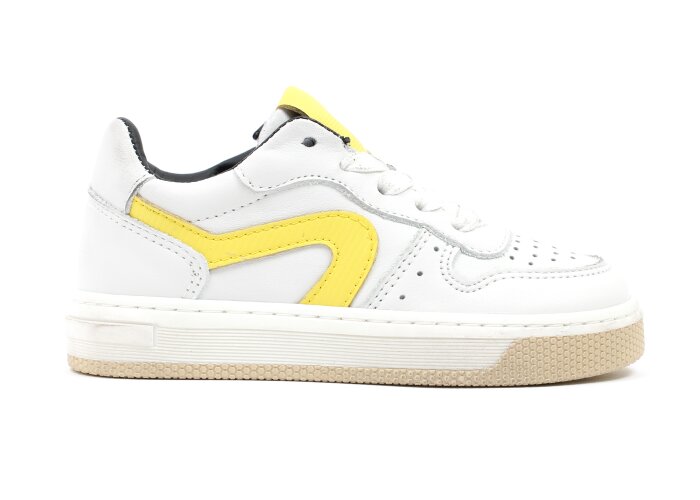 Hip sneakers - wit geel (maat 26-41) | Hippeschoentjes